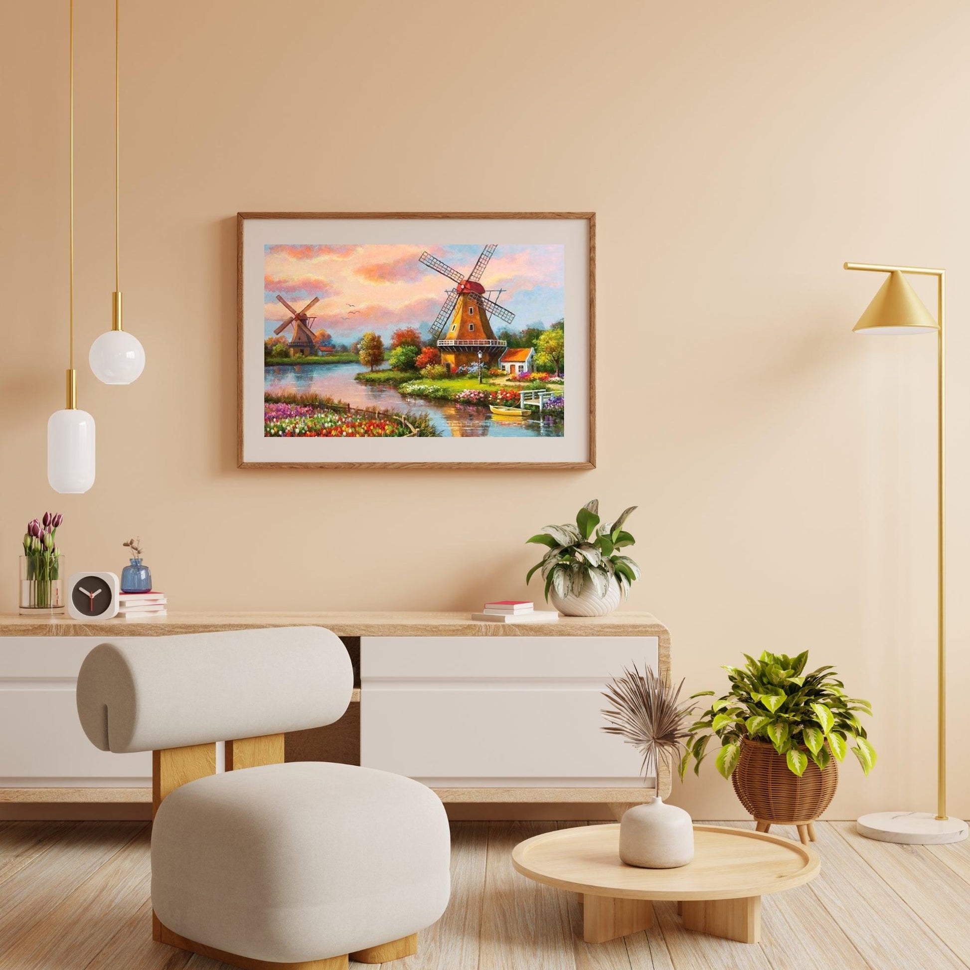 Diamond Painting Zaanse Schans mit Windmühle – SEOS Shop ®