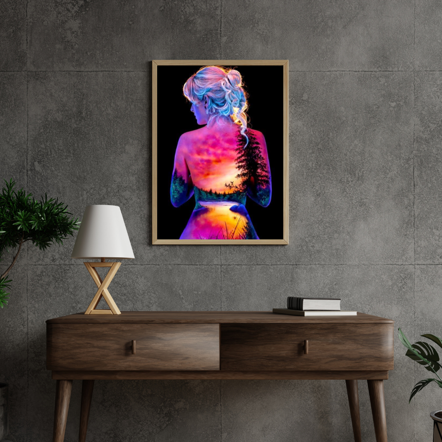 Diamantmalerei Sonne und Mond mit Sternen Mädchen - SEOS Shop ®