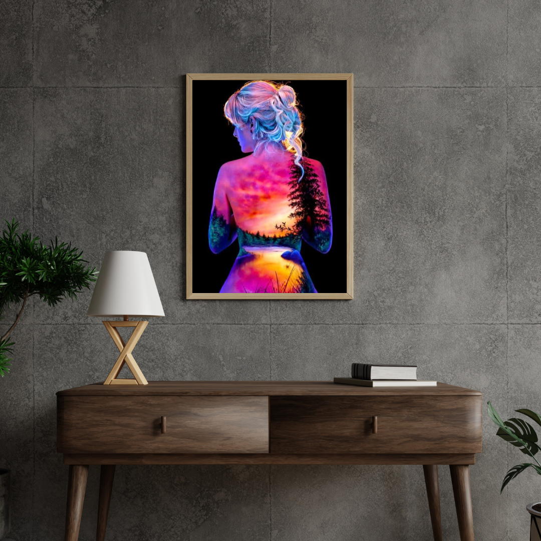 Diamantmalerei Sonne und Mond mit Sternen Mädchen - SEOS Shop ®