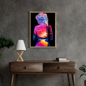 Diamantmalerei Sonne und Mond mit Sternen Mädchen - SEOS Shop ®