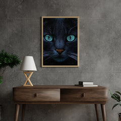 Diamantmalerei Schwarze Katze und blaue Augen - SEOS Shop ®