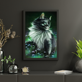 Diamantmalerei Schwarze Katze leuchtend - SEOS Shop ®