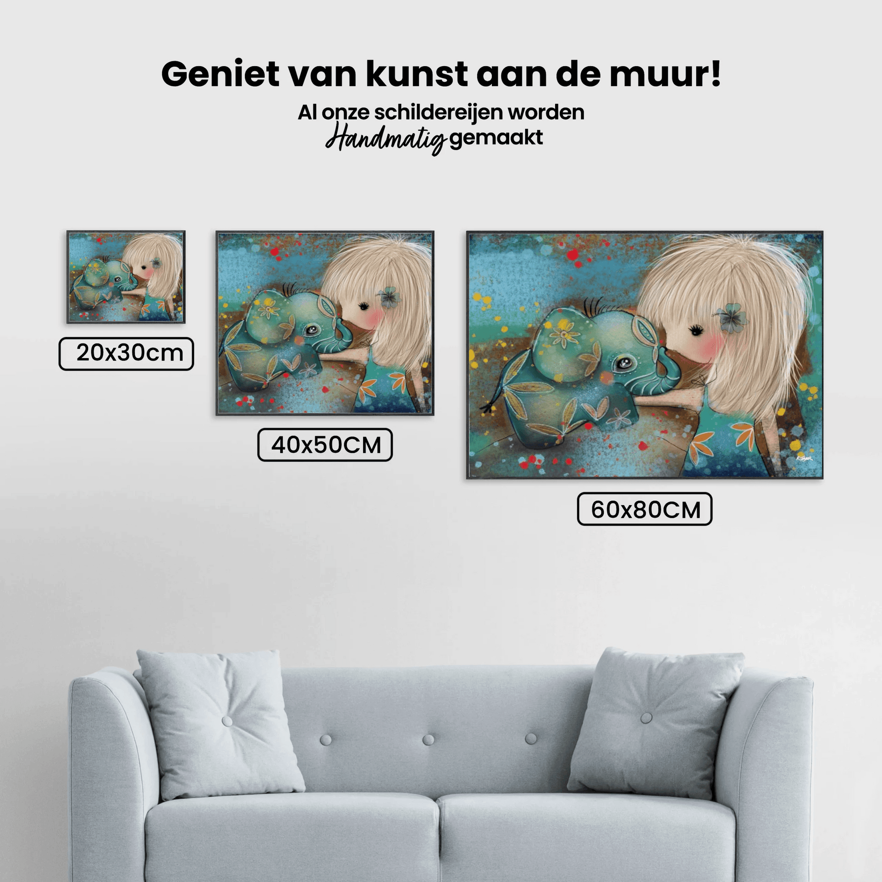 Diamond Painting Elefant mit Mädchen - SEOS Shop®