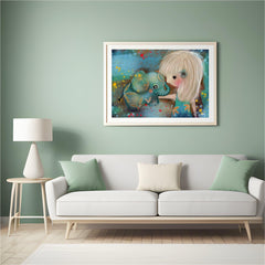 Diamond Painting Elefant mit Mädchen - SEOS Shop®