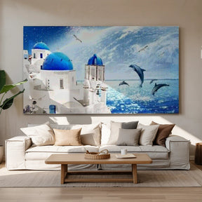 Delfine im Wasser | Großformat - Seos SHOP