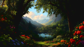 Diamantmalerei - Verzauberter Blumenwald