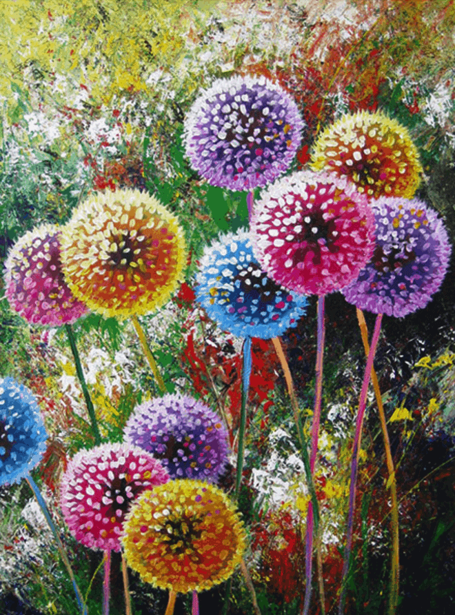 Diamond Painting Farbige Löwenzahnblüten - SEOS Shop ®