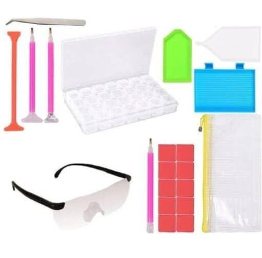 Diamond painting accessoires pakket met twaalf tools