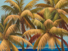 Diamantmalerei - Goldene Palmen