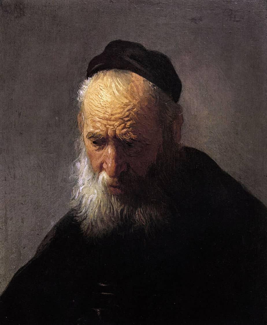 Diamond Painting Kopf eines alten Mannes mit Mütze, von Rembrandt - SEOS Shop