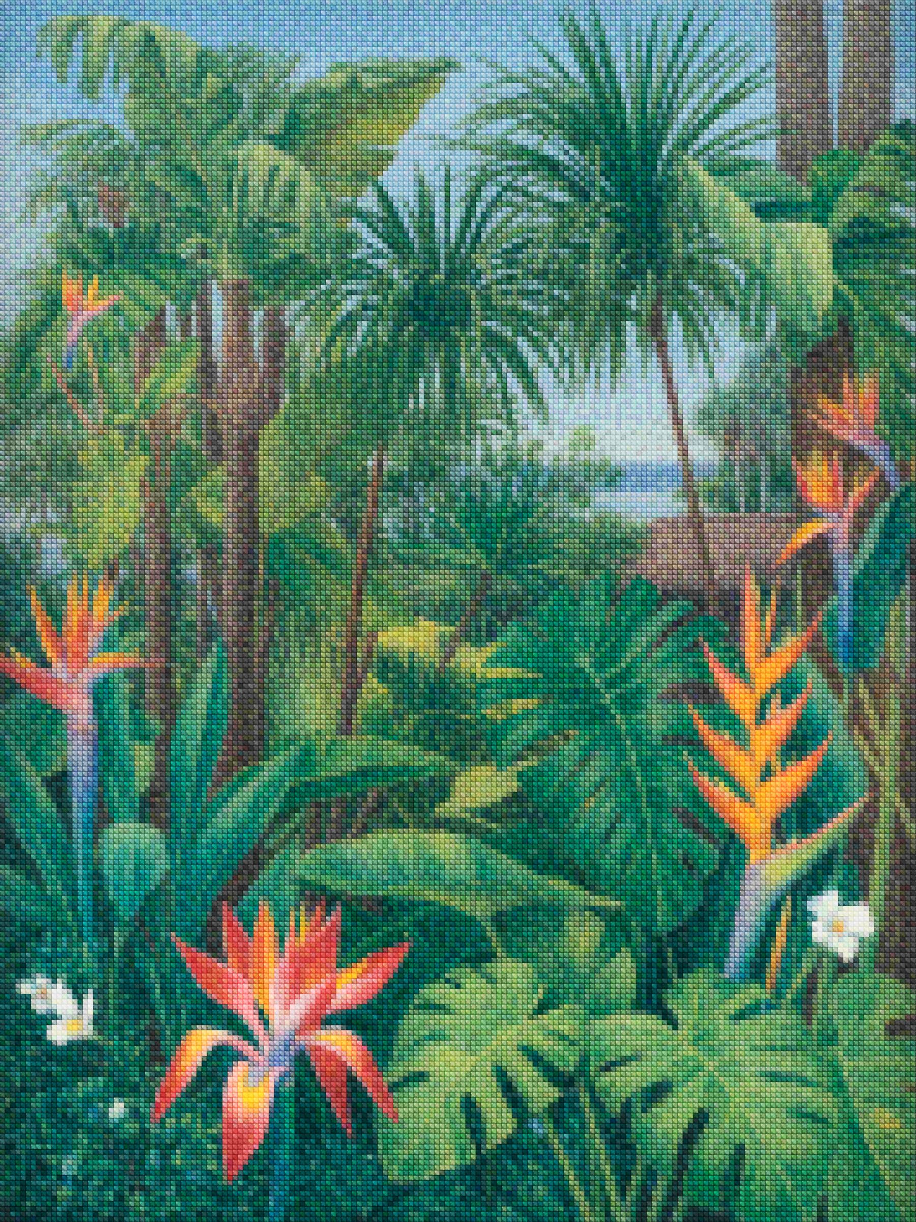 Diamantmalerei – Schattierungen der Tropen