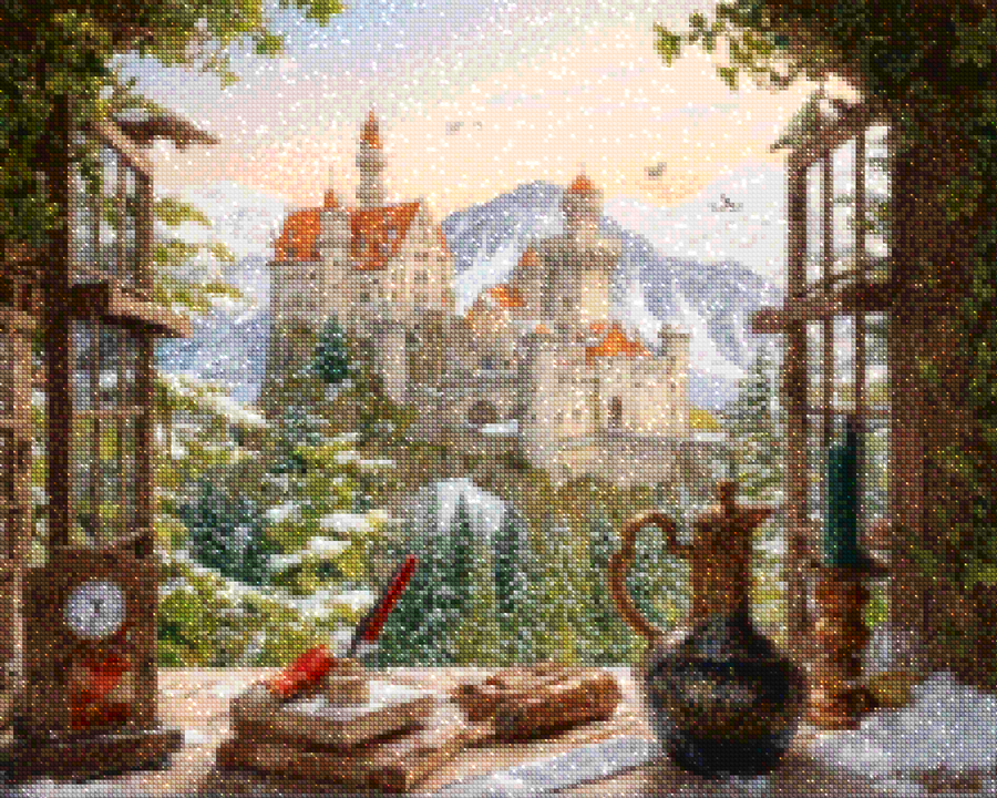 Diamantmalerei - Schloss auf dem Berg - SEOS Shop ®