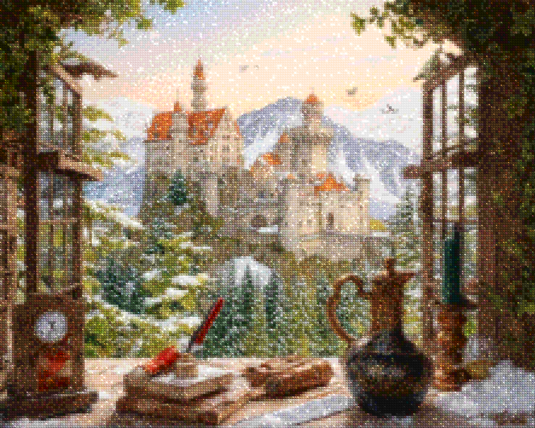 Diamantmalerei - Schloss auf dem Berg - SEOS Shop ®