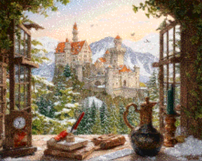 Diamantmalerei - Schloss auf dem Berg - SEOS Shop ®