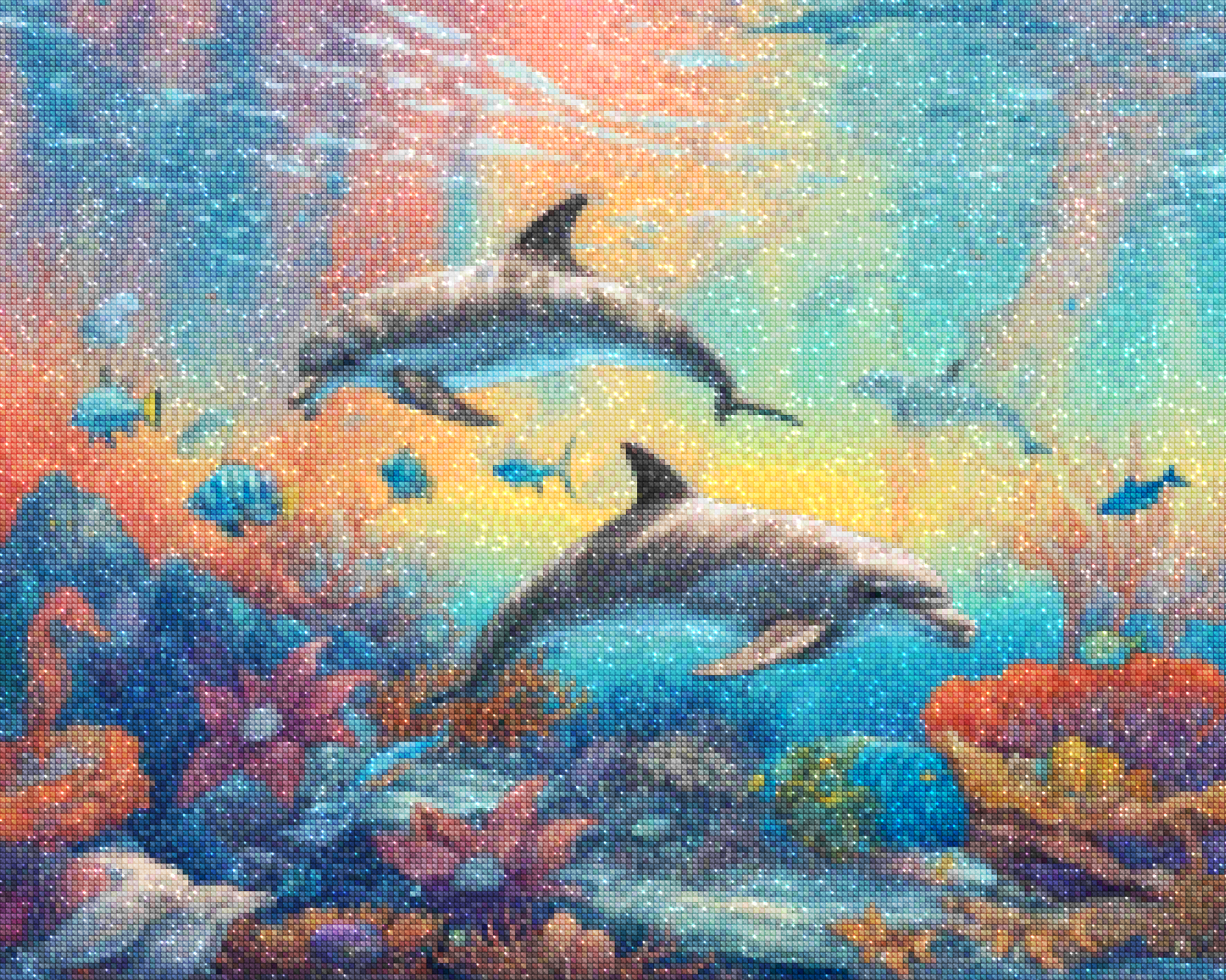 Diamantmalerei - Regenbogendelfine - SEOS Shop ®