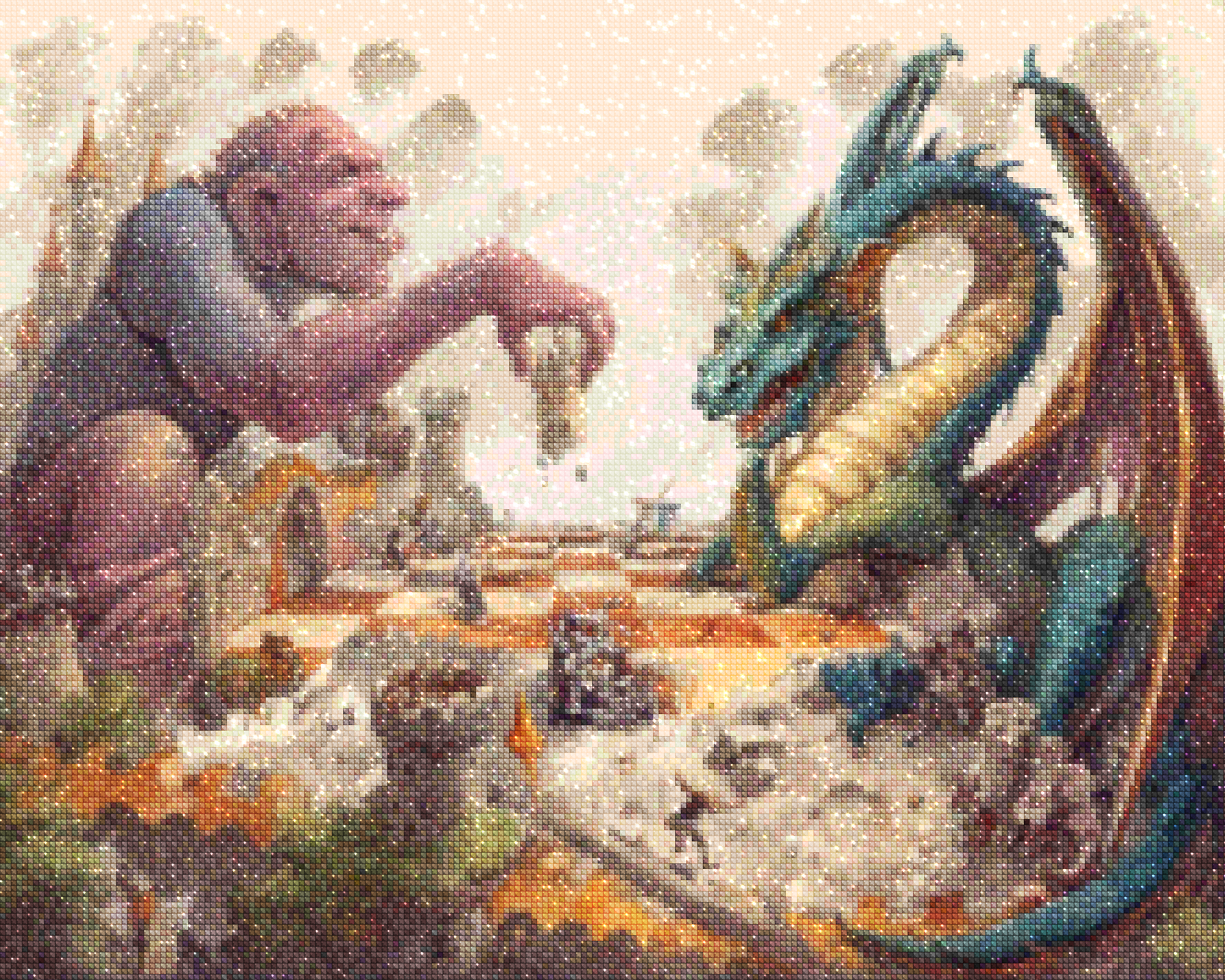 Diamond Painting - Riesen- und Drachenschach - SEOS Shop ®