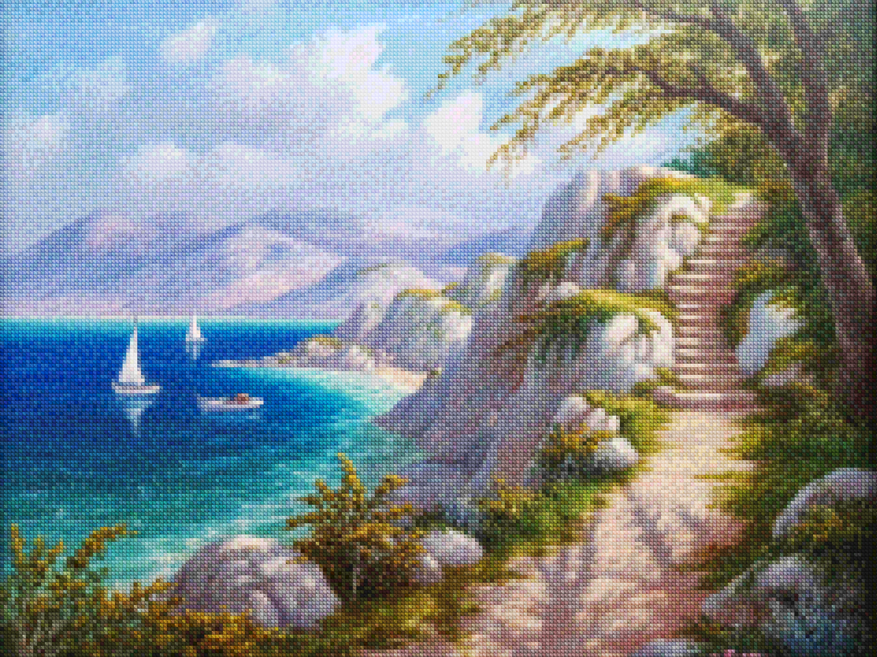 Diamantmalerei - Inselpfad