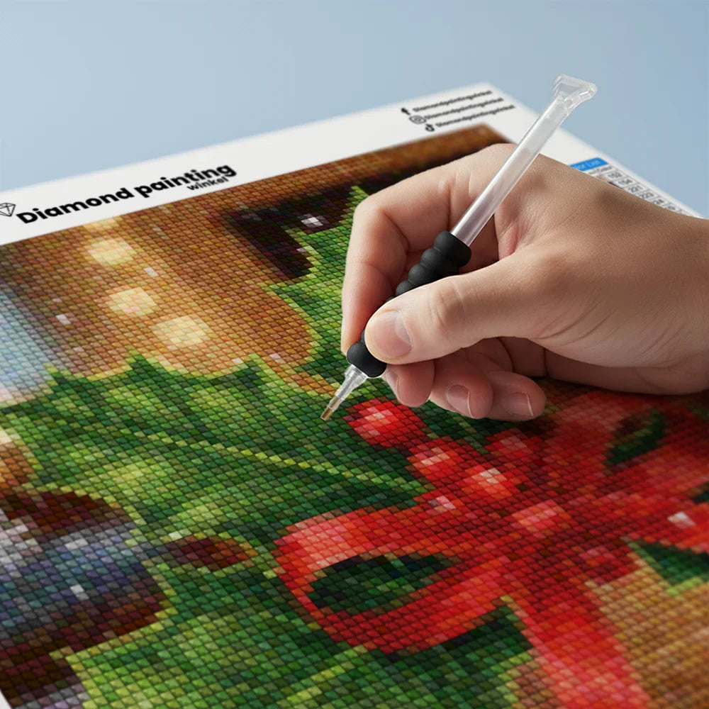 Mini-Diamantmalerei – Kirschen schwimmen