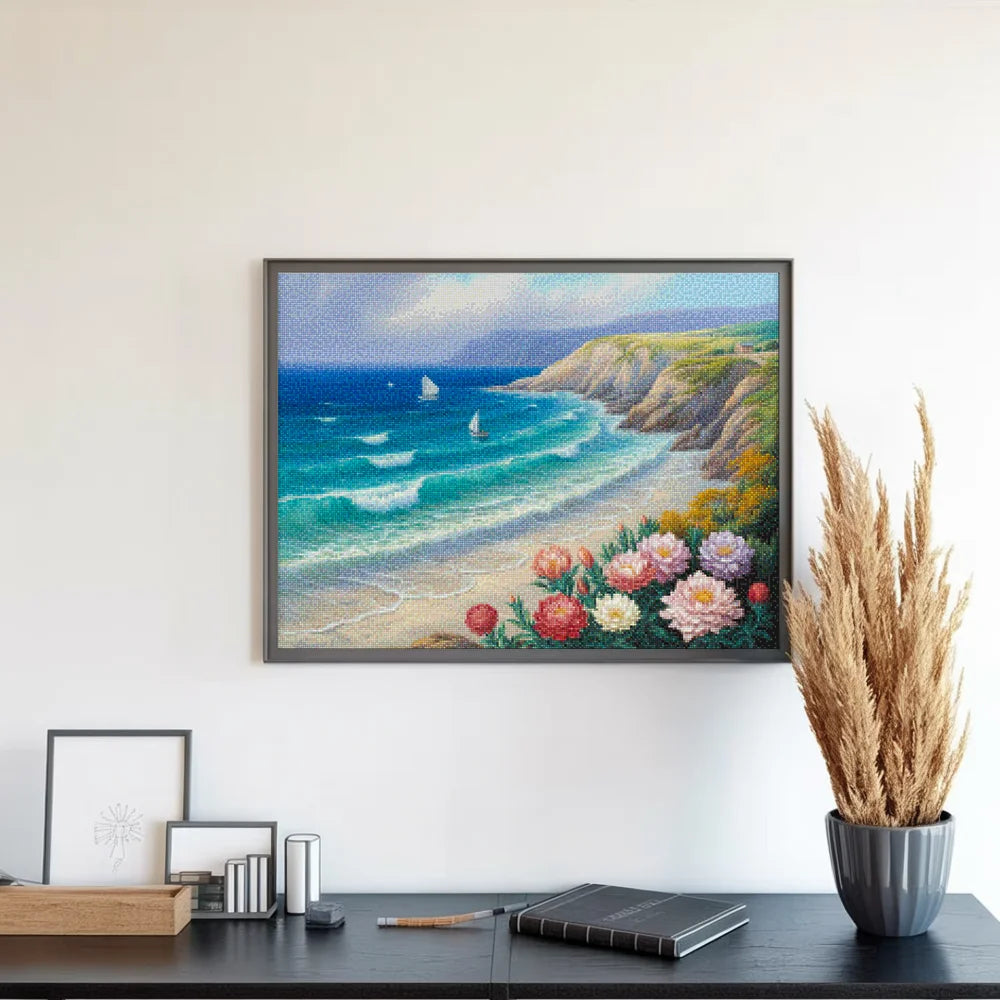 Diamantmalerei - Blühende Küste