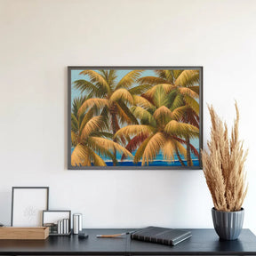 Diamantmalerei - Goldene Palmen