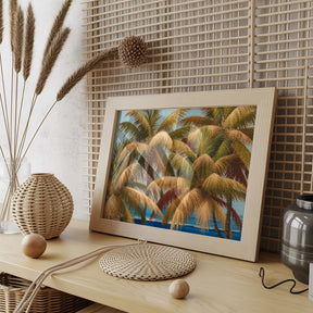 Diamantmalerei - Goldene Palmen