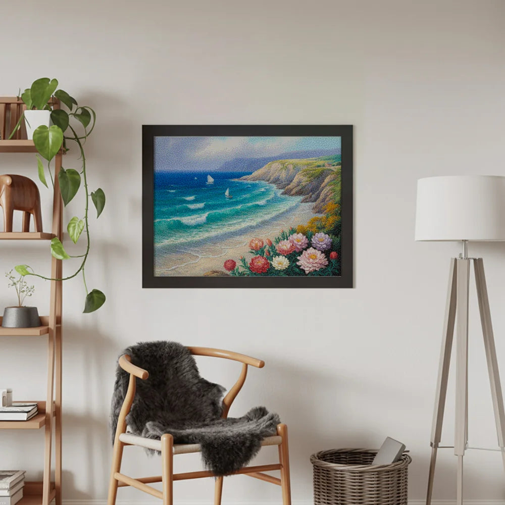 Diamantmalerei - Blühende Küste