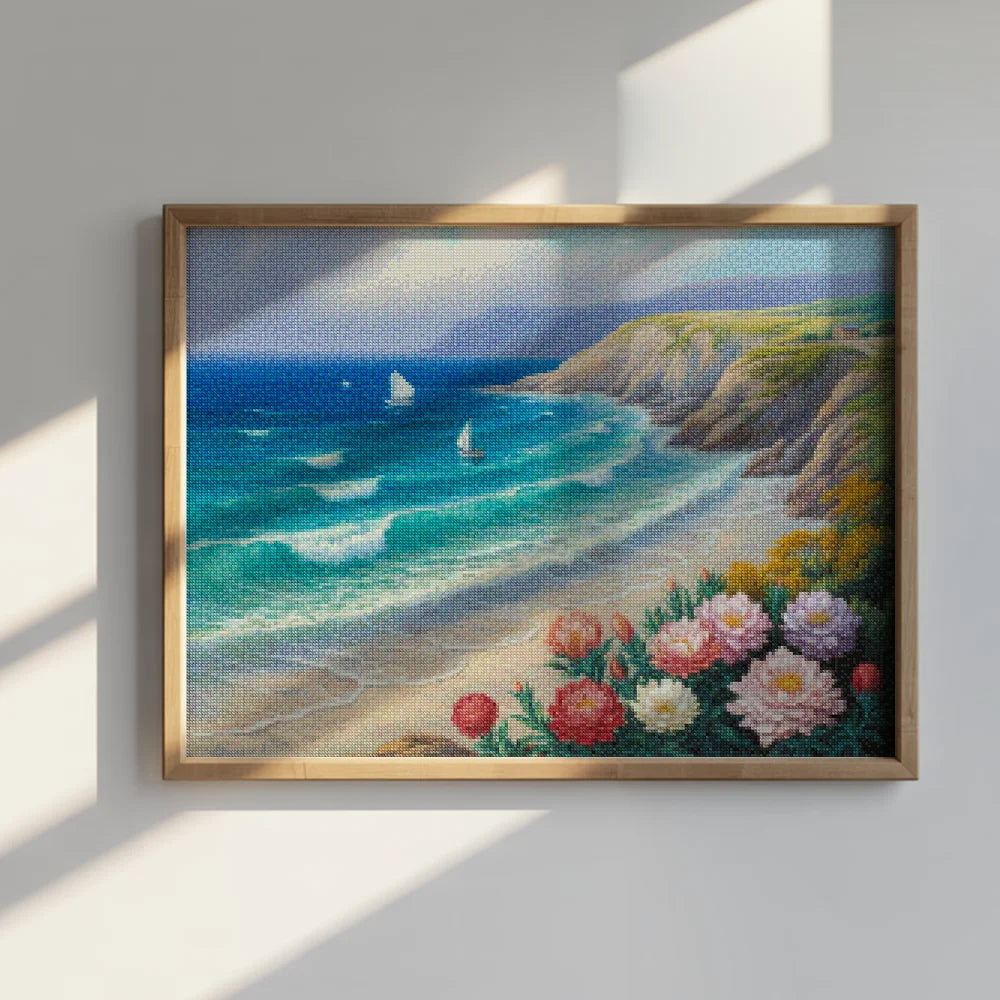 Diamantmalerei - Blühende Küste