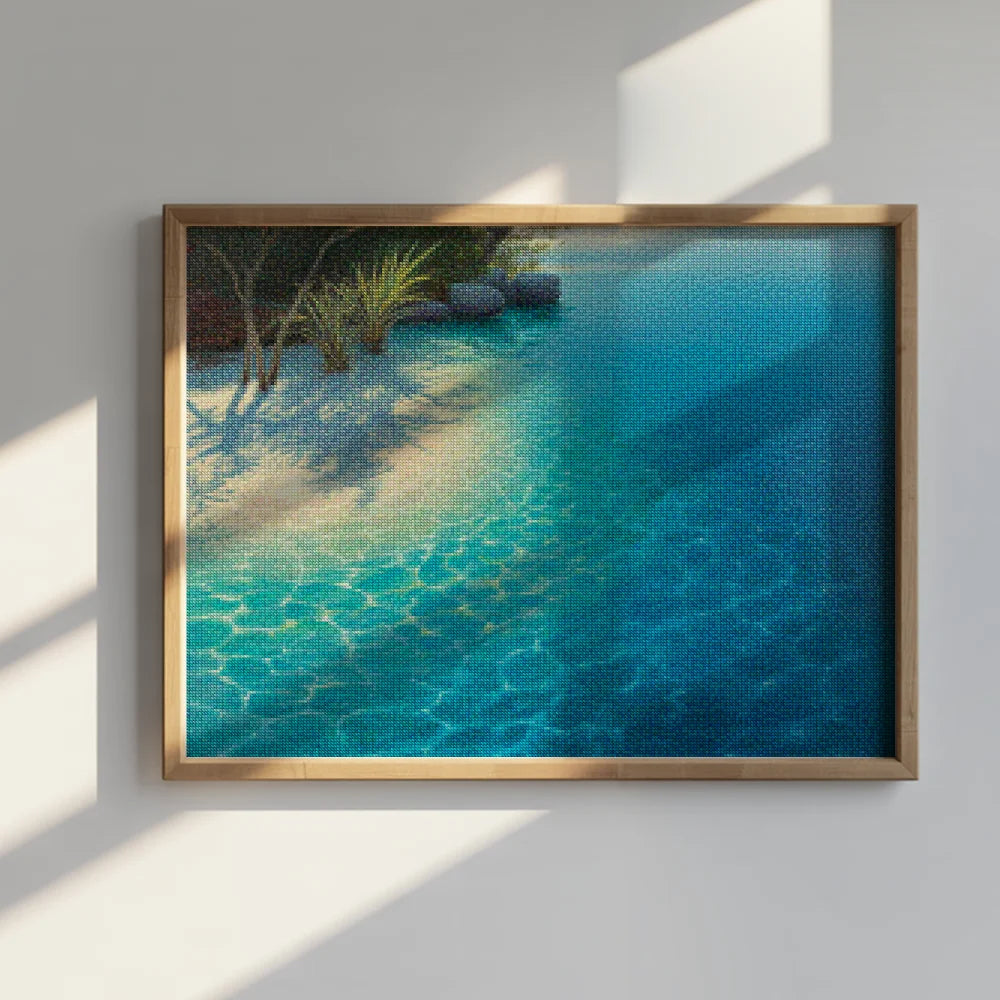 Diamantmalerei - Blaue Lagune