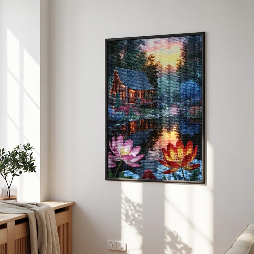 Diamantmalerei – Sonnenwendeblüte