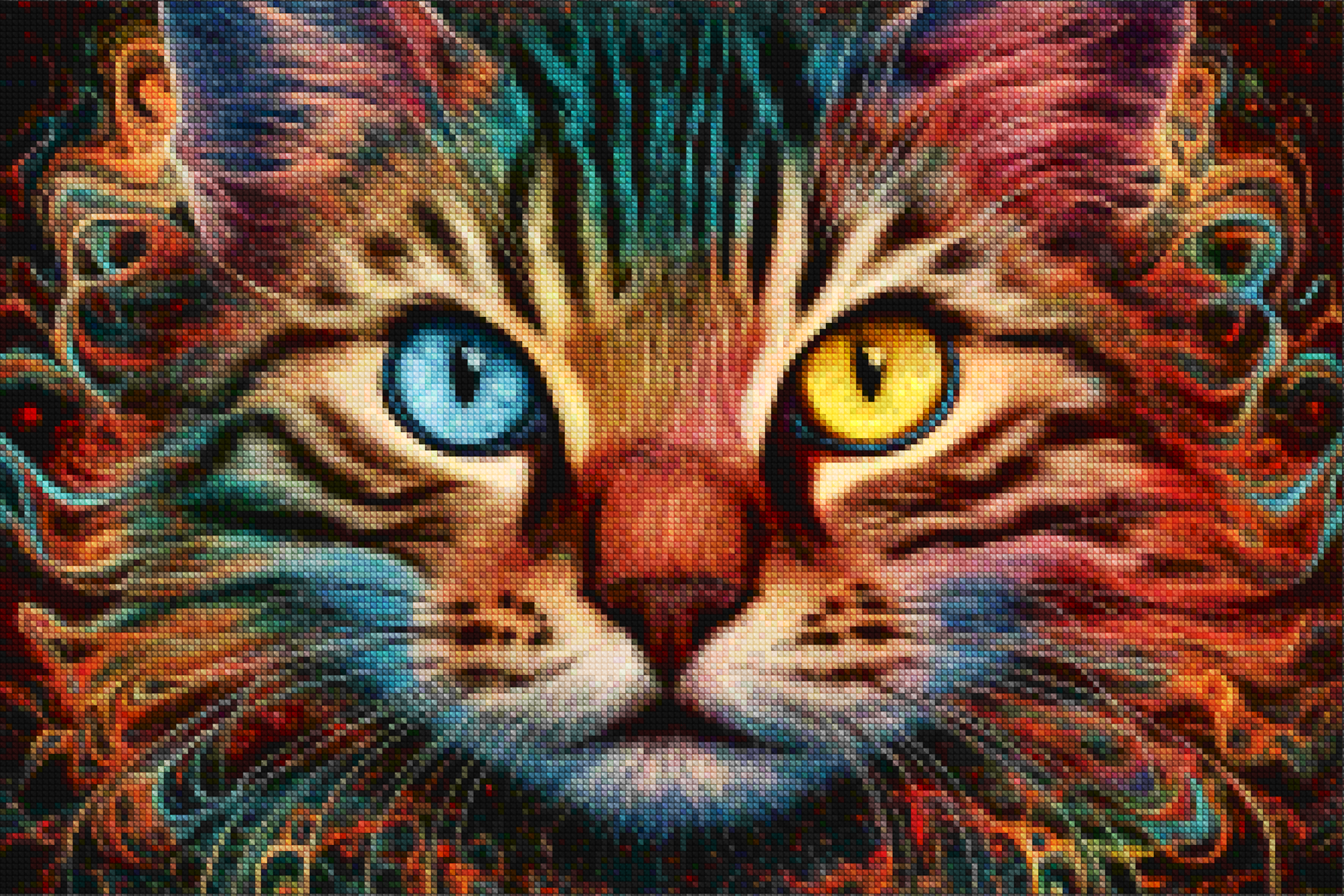 Diamantmalerei - Mystische Katze