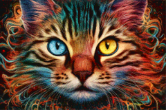 Diamantmalerei - Mystische Katze