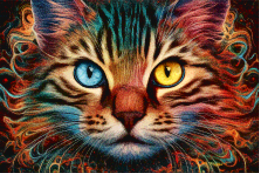 Diamantmalerei - Mystische Katze
