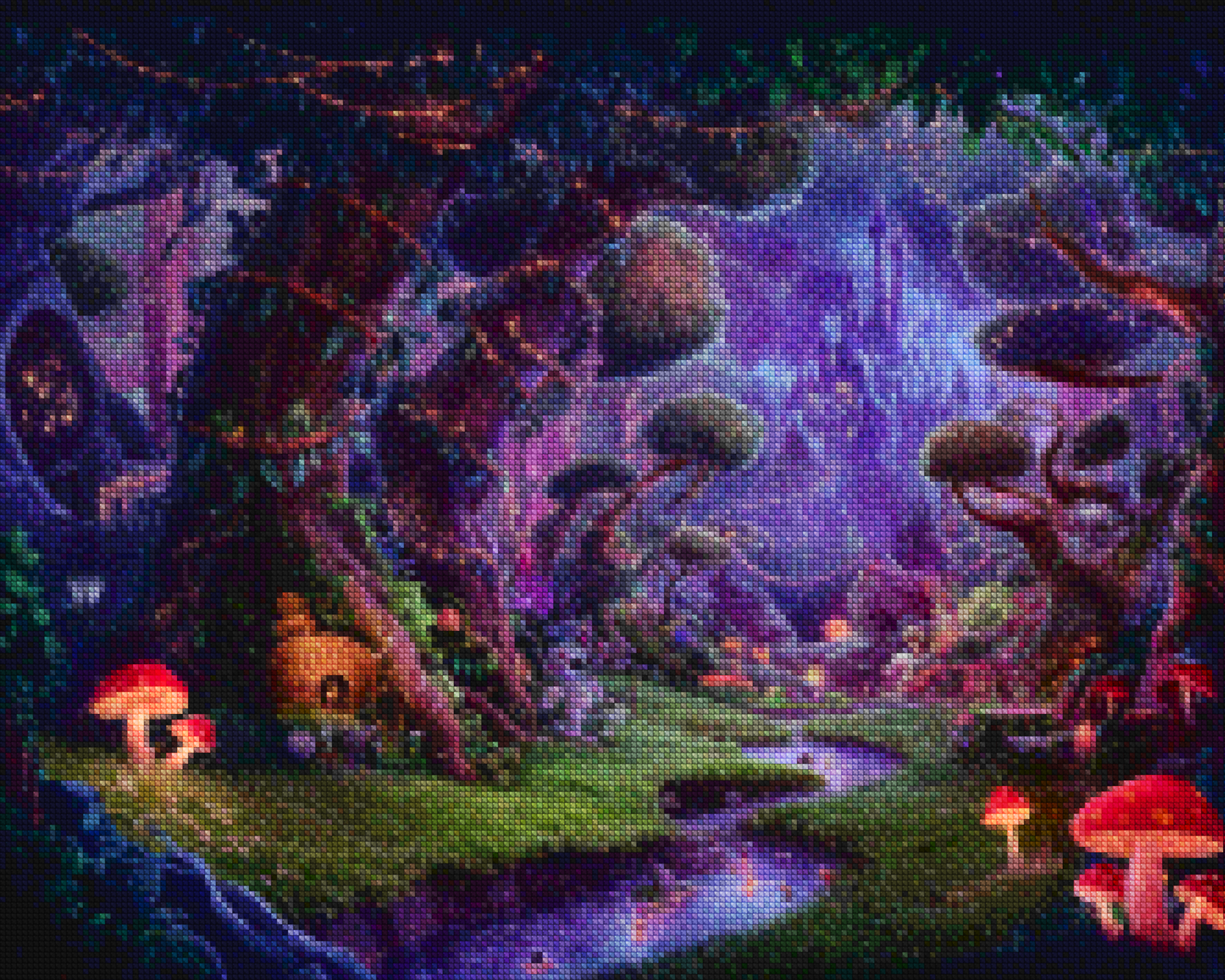 Diamantmalerei - Mystische Pilzlichtung