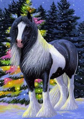 Diamantmalerei Pferd im Schnee - SEOS Shop ® 
