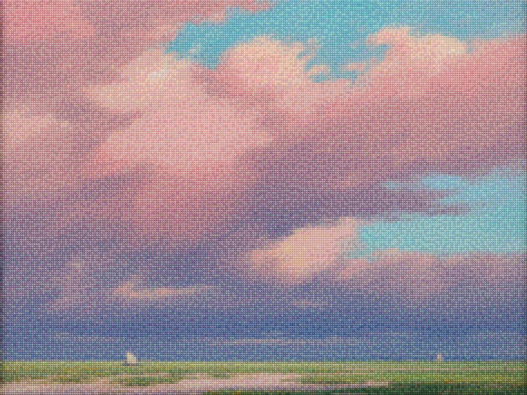 Diamantmalerei - Rosa Himmel