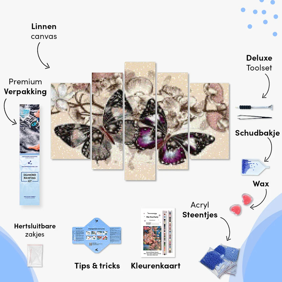 Schmetterlinge 5-teilige Diamond Painting – SEOS Shop®