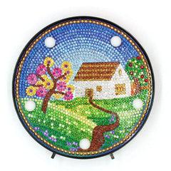 Diamond Painting Rond Lampje Mandala Huis – productweergave