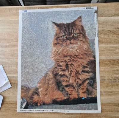 Diamantmalerei einer Katze