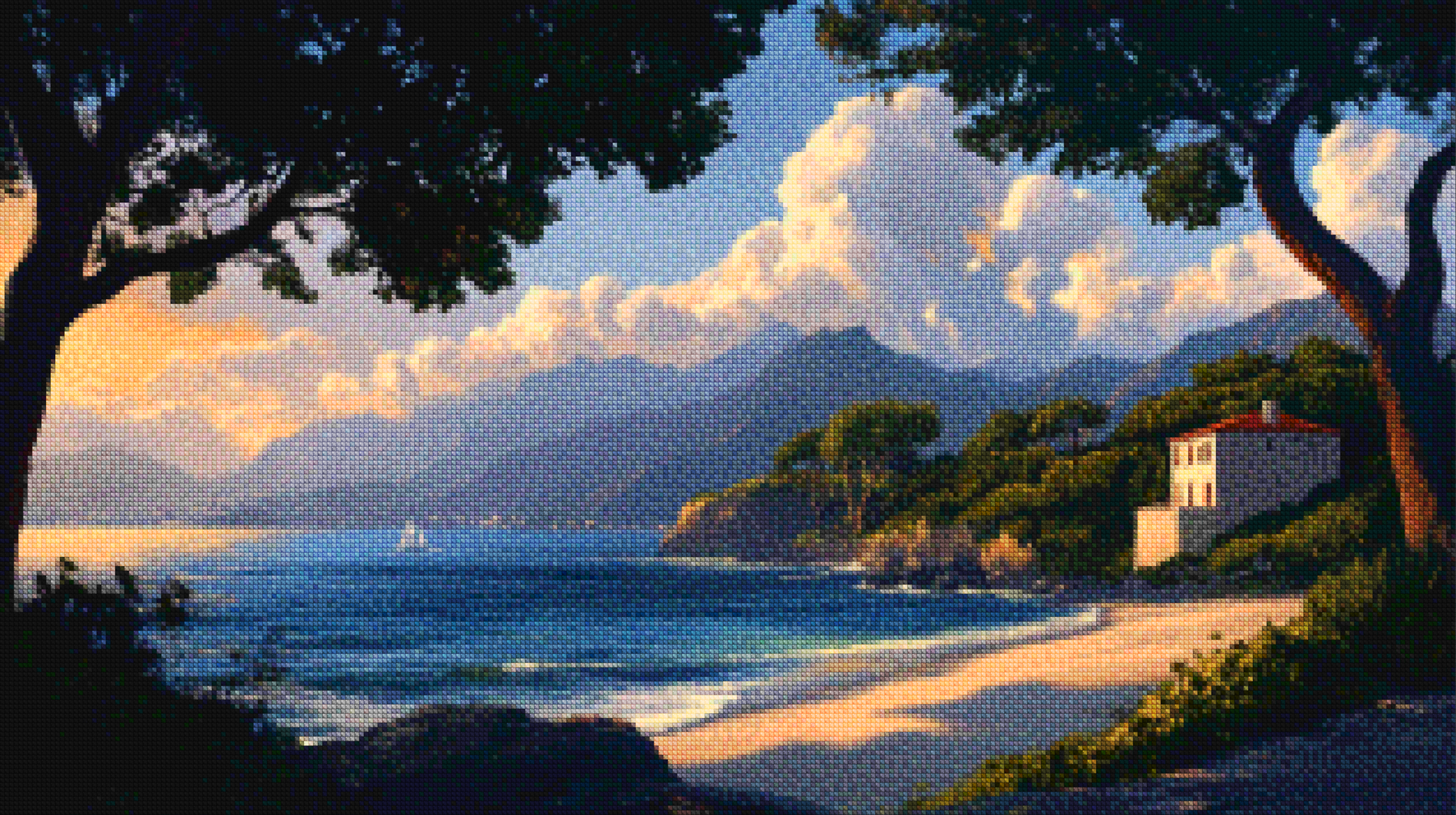 Diamantmalerei - Frieden am Meer