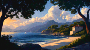 Diamantmalerei - Frieden am Meer