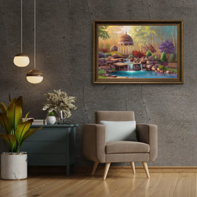 Diamantmalerei – Ruhiger Gartenpavillon