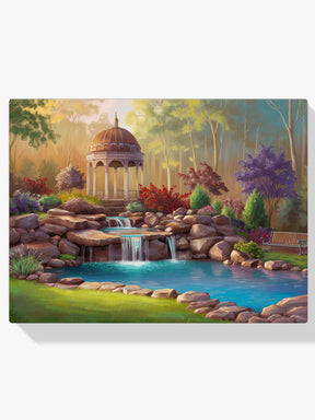 Diamantmalerei – Ruhiger Gartenpavillon