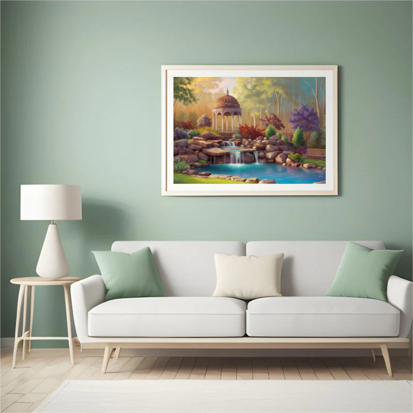 Diamantmalerei – Ruhiger Gartenpavillon