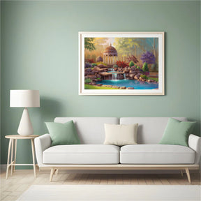 Diamantmalerei – Ruhiger Gartenpavillon