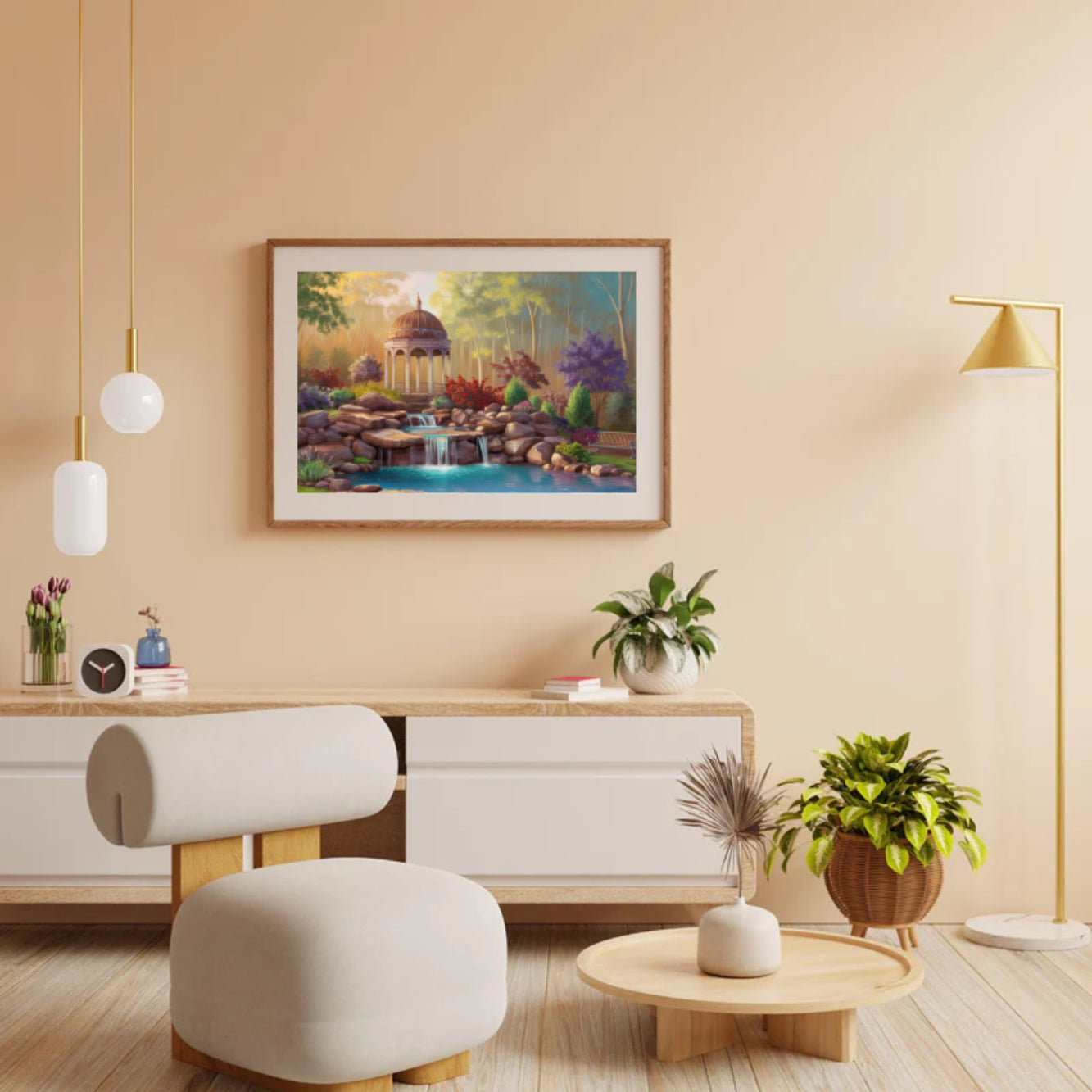 Diamantmalerei – Ruhiger Gartenpavillon