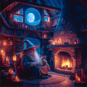 Diamantmalerei – Der einsame Zauberer