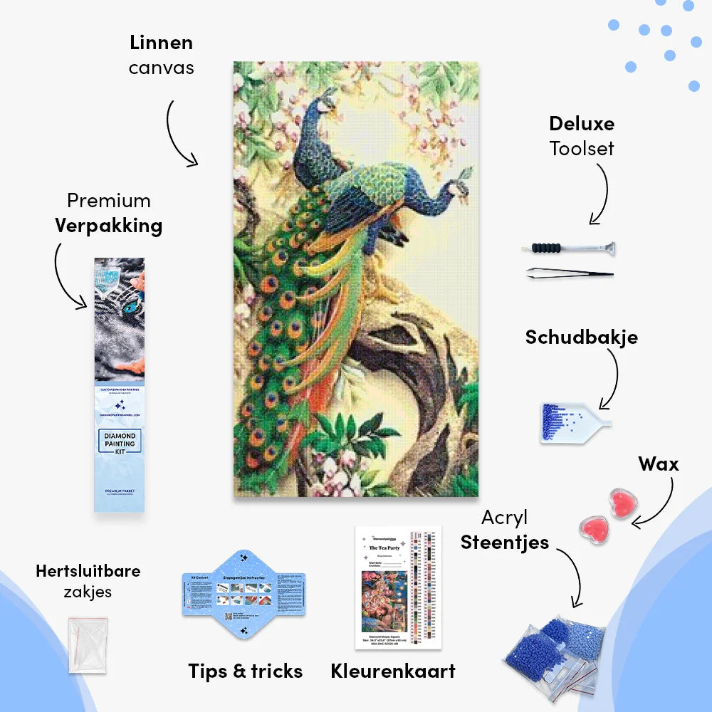 Zwei Pfauen | Großes Format - SEOS Shop ®