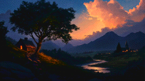 Diamantmalerei - Twilight House