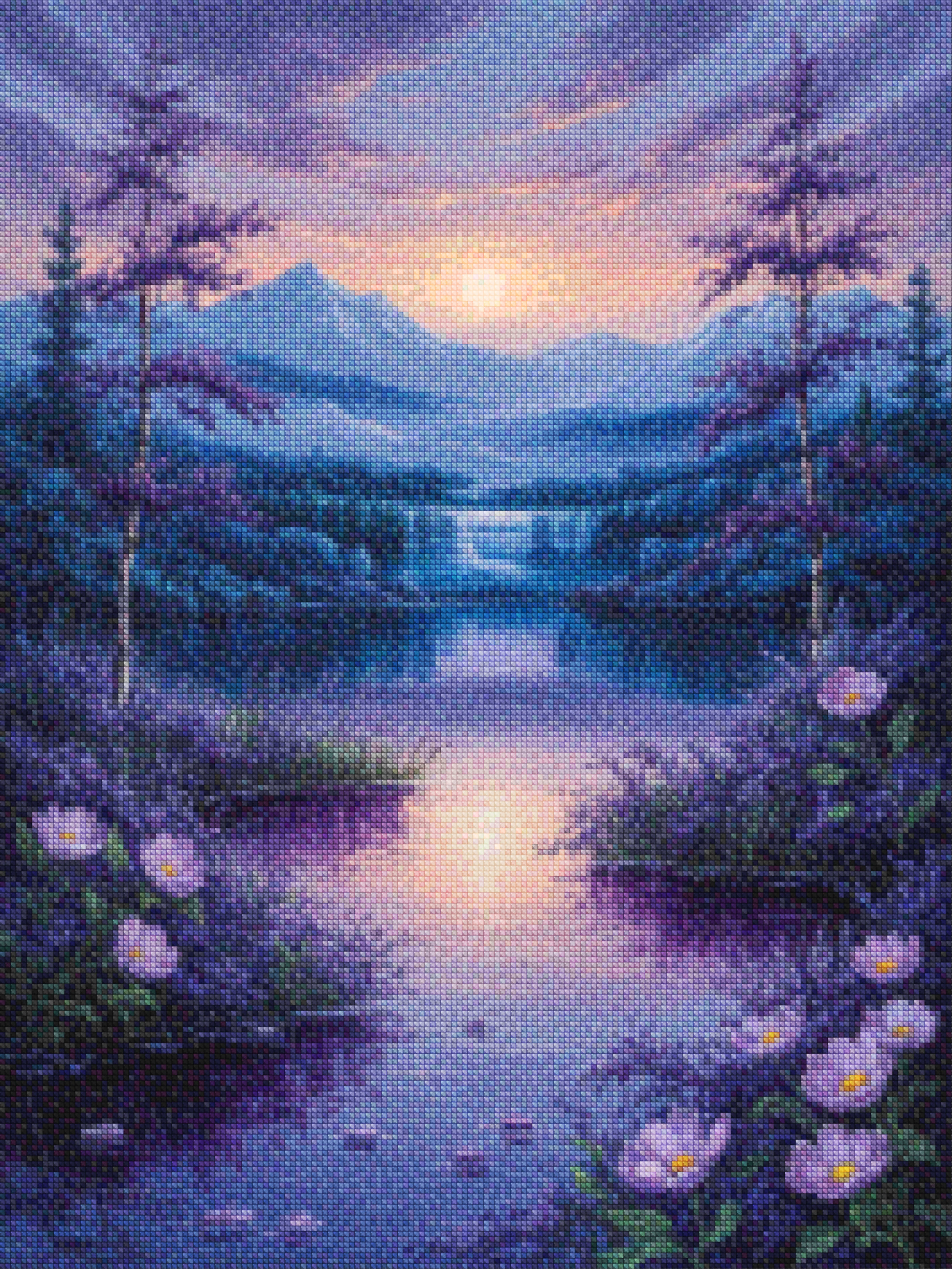 Diamantmalerei - Violette Dämmerung