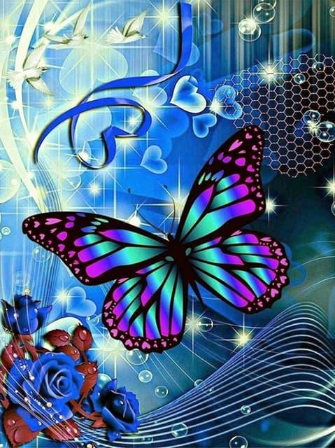 Diamantmalerei Herz und Schmetterling - SEOS Shop ®